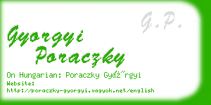 gyorgyi poraczky business card